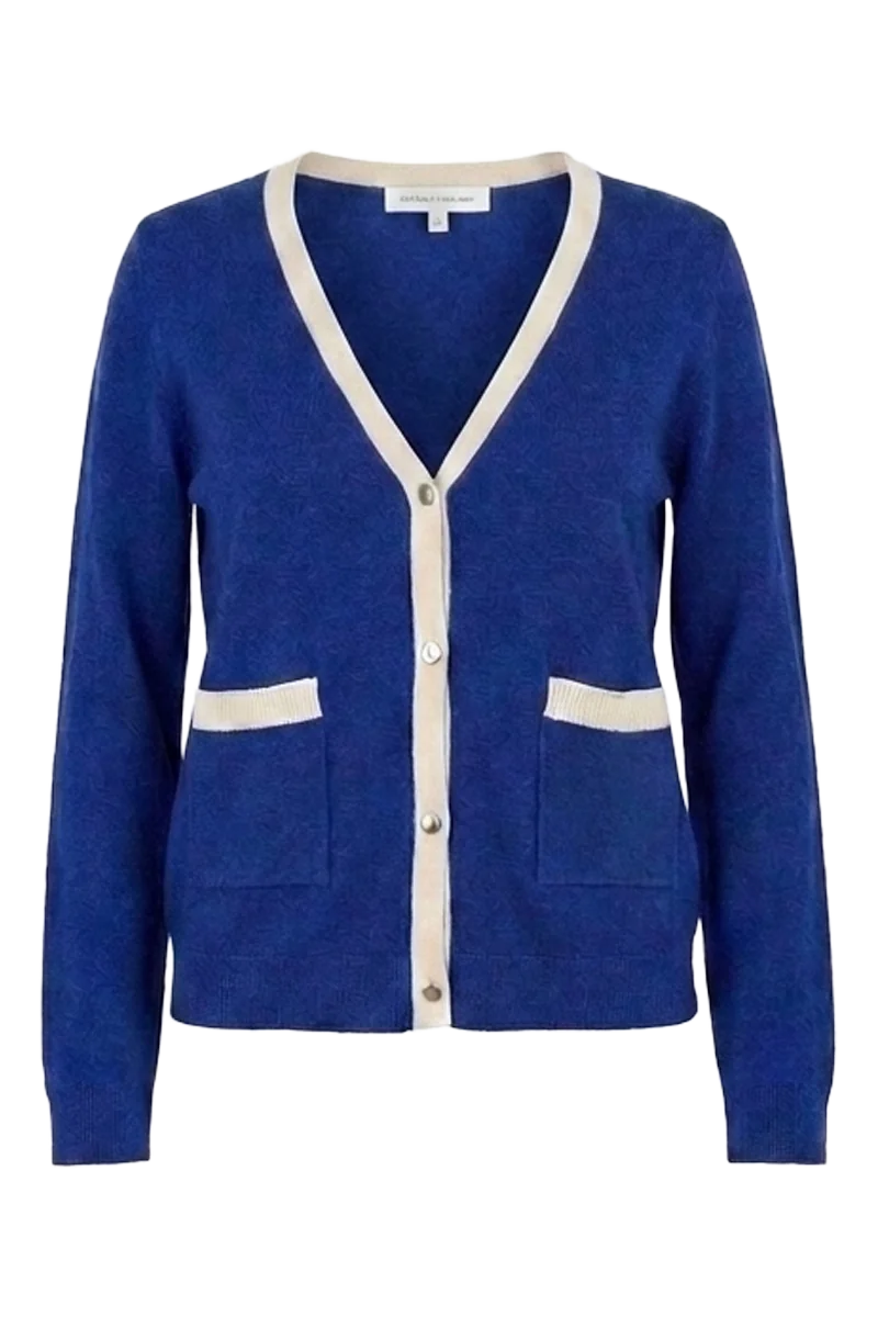 contrast-trim cardigan — front