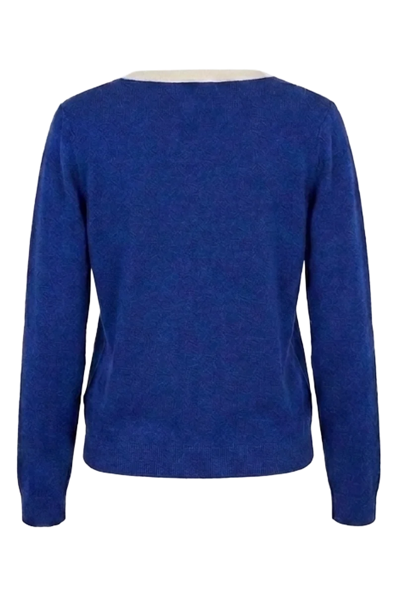 contrast-trim cardigan — back