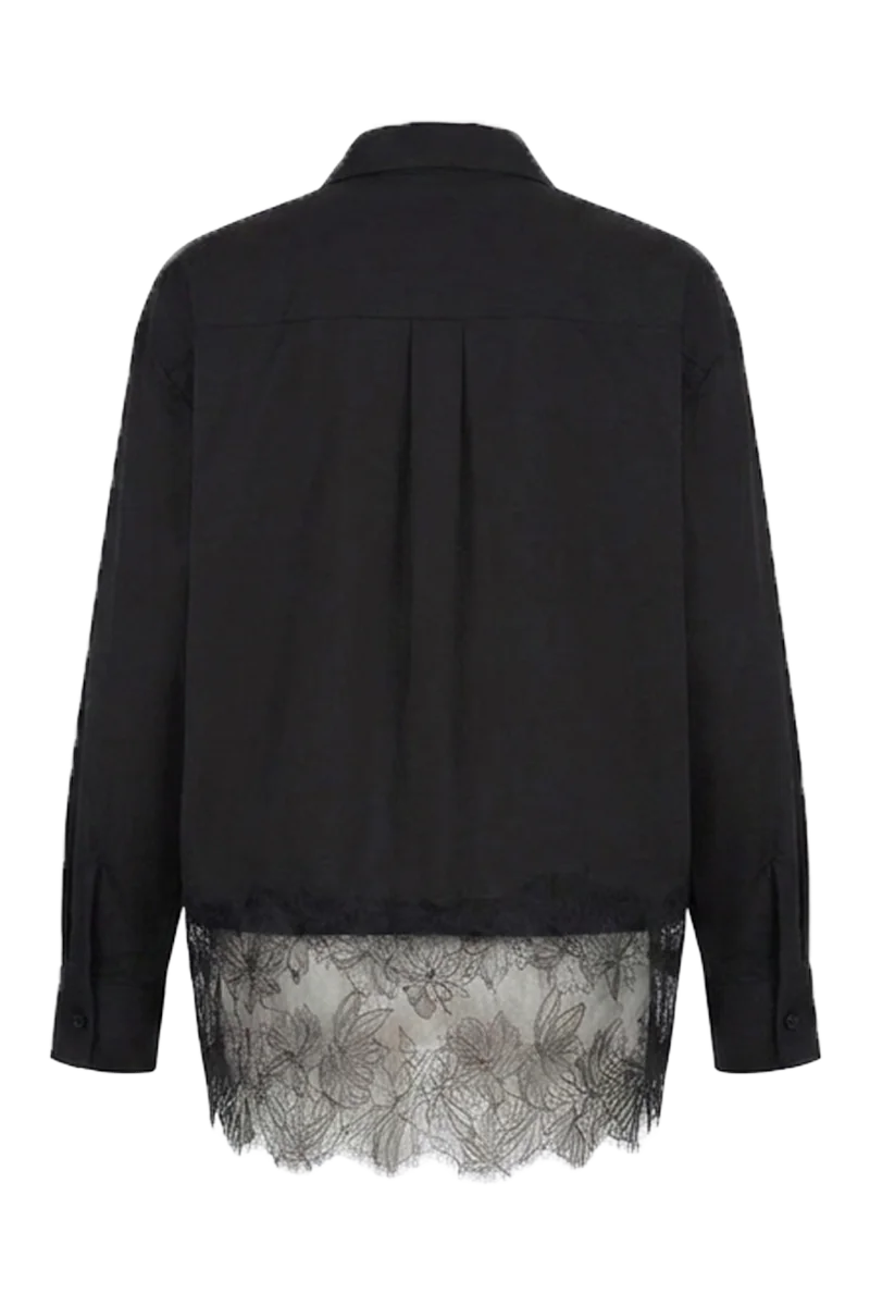 lace-trim blouse — back